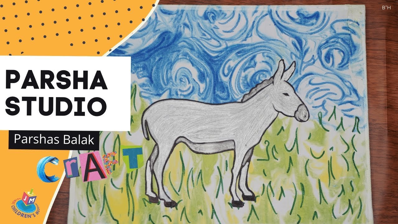Parsha Studio: Balak – Marbleized Donkey
